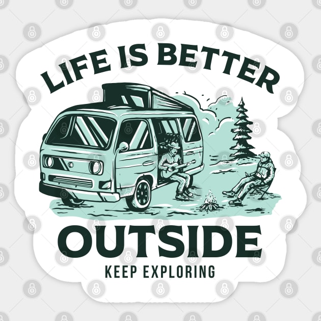 outdoor shirt | life is better outside Sticker by ogdsg